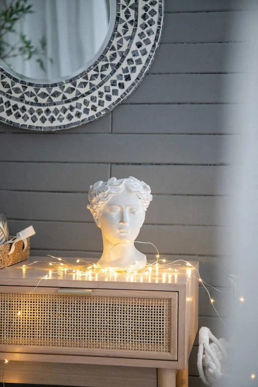 Greek Style Cement Head Planter - Indoor Outdoor Home Garden Decor, D6' x 9' Default -DTYStore