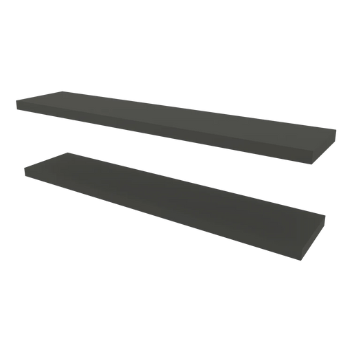 Greer Floating Shelf in Melamine x2, Grey Default -DTYStore