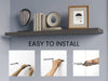 Greer Floating Shelf in Melamine x2, Grey Default -DTYStore
