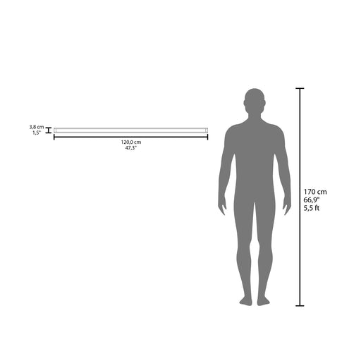 Greer Floating Shelf in Melamine x2, Grey Default -DTYStore