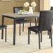 Grey and Black Rectangle Dining Table Default -DTYStore