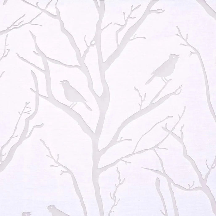 Grommet Top Sheer Bird on Branches Burnout Window Curtain(Only 1 Pc Panel) Default -DTYStore