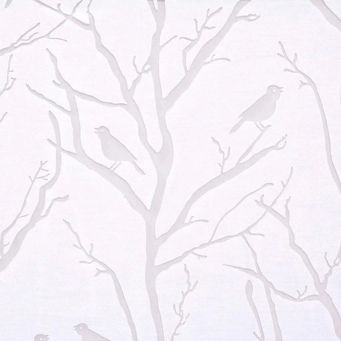 Grommet Top Sheer Bird on Branches Burnout Window Curtain(Only 1 Pc Panel) Default -DTYStore