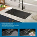 Gunmetal Black Undermount Kitchen Sink 16 Gauge Single Bowl with Drain Assembly, Stainless Steel, 30x18x10 Inches - DTY Store
