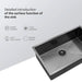 Gunmetal Black Undermount Kitchen Sink 16 Gauge Single Bowl with Drain Assembly, Stainless Steel, 30x18x10 Inches- DTY Store