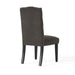 HARRIET KD Tufted Dining Chair Set of 2 in Dark Grey Fabric Default -DTYStore