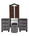 HAZEL Queen 4 Pc Vanity Bedroom Set Made With Wood In Gray Color(CA INVENTORY) Default -DTYStore