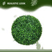 HOMCOM Artificial Ball Boxwood Topiary Trees Indoor Outdoor Faux Plants Decor 15.75 in -DTYStore