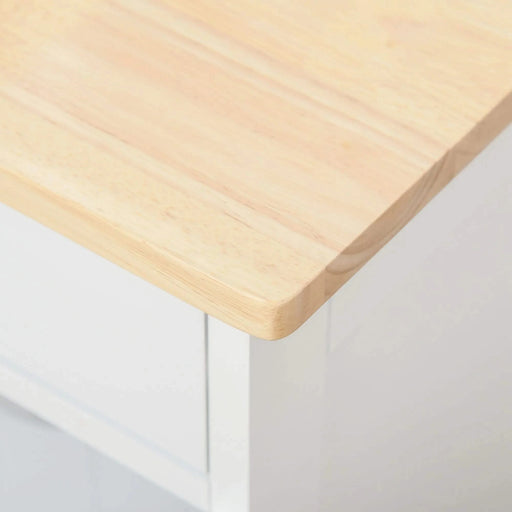 HOMCOM Bar Cart Rolling Kitchen Island on Wheels with Wine Rack Default -DTYStore