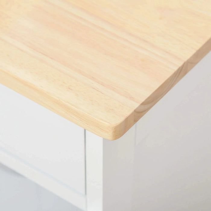 HOMCOM Bar Cart Rolling Kitchen Island on Wheels with Wine Rack Default -DTYStore