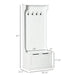 HOMCOM Hall Tree with Coat Rack, Storage and Sitting Bench, White Default -DTYStore