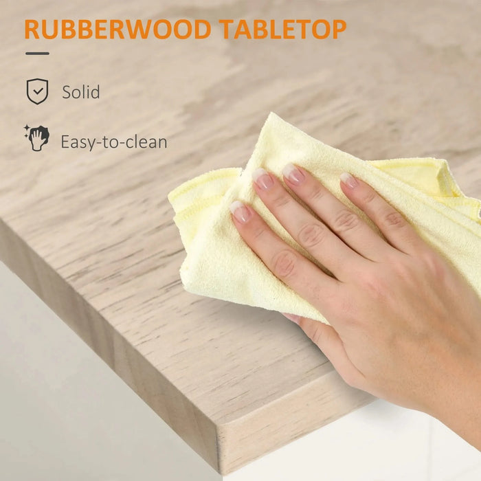 HOMCOM Kitchen Island Cart Rolling Trolley Cart with Drawer, Storage Cabinet & Towel Rack, White Default -DTYStore