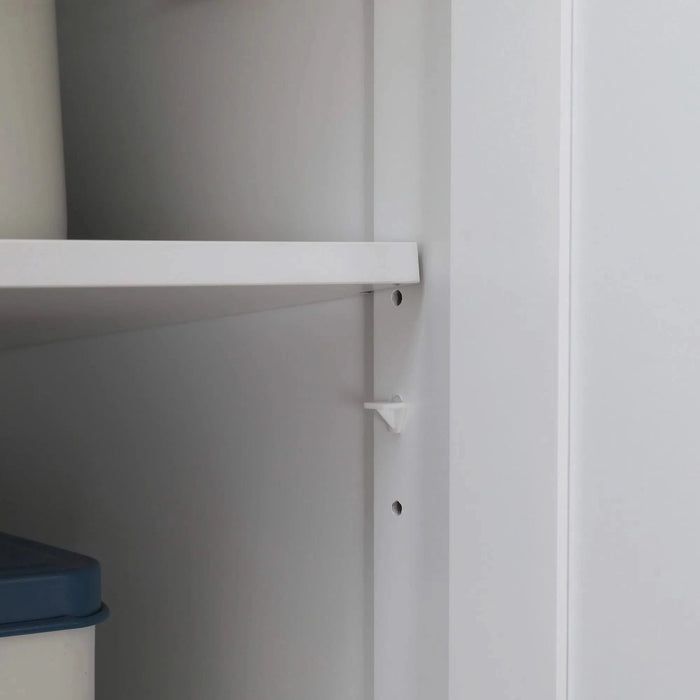 HOMCOM Rolling Kitchen Island on Wheels, Kitchen Cart with Solid Wood Drop Leaf Breakfast Bar, Storage Drawers, 4-Door Cabinets, Spice Rack, White Default -DTYStore