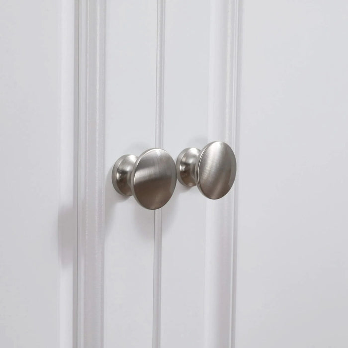 HOMCOM Rolling Kitchen Island on Wheels, Kitchen Cart with Solid Wood Drop Leaf Breakfast Bar, Storage Drawers, 4-Door Cabinets, Spice Rack, White Default -DTYStore