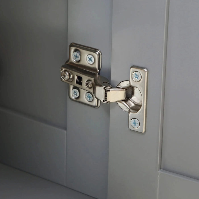 HOMCOM Rolling Kitchen Island with Stainless Steel Top and Storage, Gray, MDF, 57 x 17.75 x 36 inches Default -DTYStore