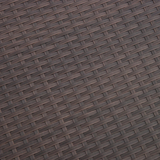 HONOLULU 4PC PE Wicker Set Outdoor Seating in Brown and Tan with Iron Frame and Waterproof Fabric Default -DTYStore