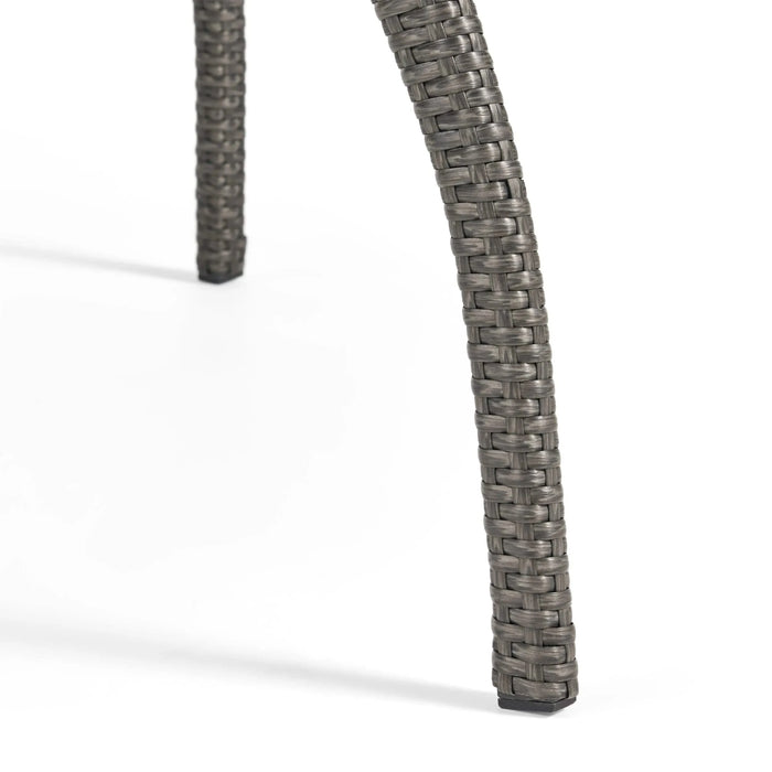 HONOLULU Modern 4PC PE Wicker Seating Set with Cushions Grey Durable Rattan Default -DTYStore