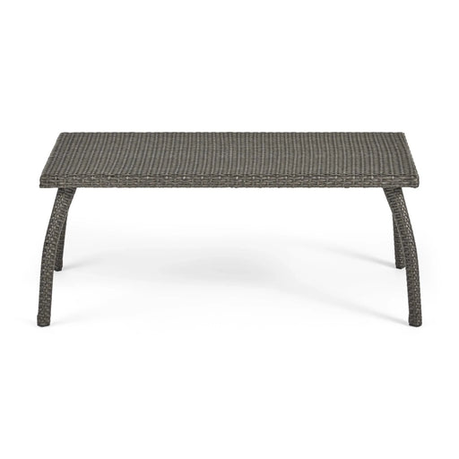 HONOLULU Modern 4PC PE Wicker Seating Set with Cushions Grey Durable Rattan Default -DTYStore