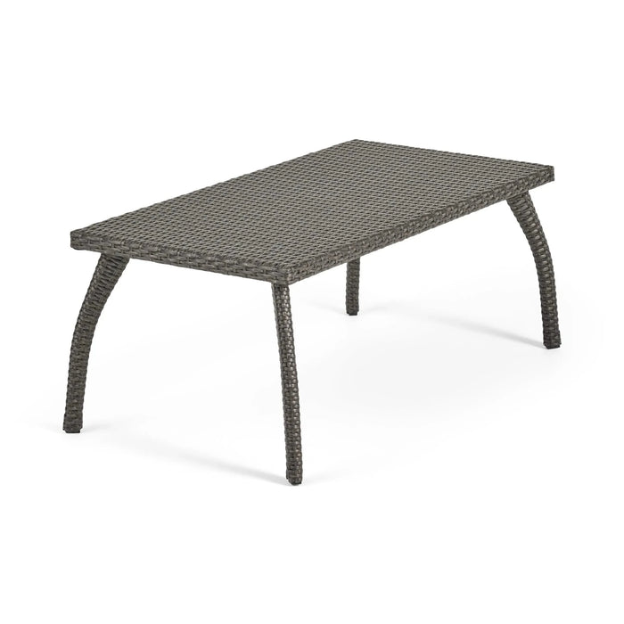 HONOLULU Modern 4PC PE Wicker Seating Set with Cushions Grey Durable Rattan Default -DTYStore