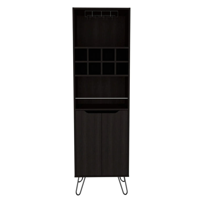H Bar Cabinet Silhill, Living Room, Black Default -DTYStore