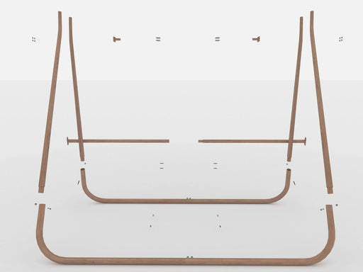 Hammock Swing Chair with Stand for Indoor,Outdoor, Anti-Rust Wood-Colored Frame 570 lbs Capacity with Cushion Oversized Double Hammock Chair for Patio Balcony Bedroom Ban on Amazon(OLD W1132P155978) Default -DTYStore