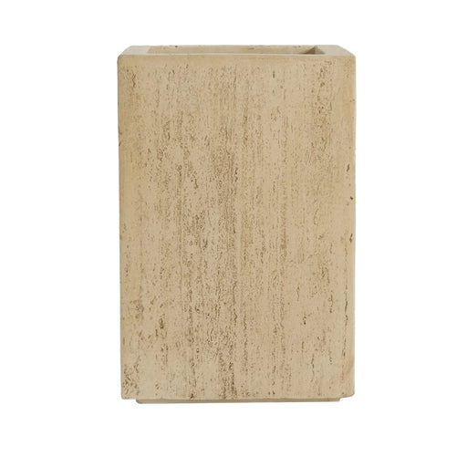 Handmade Travertine Planter Box, Antique Brown, Magnesium Oxide, 19.75'H Default -DTYStore