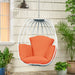 Hanging Egg Chair , Hammock Swing Chair with Hanging Kit,Orange Default -DTYStore