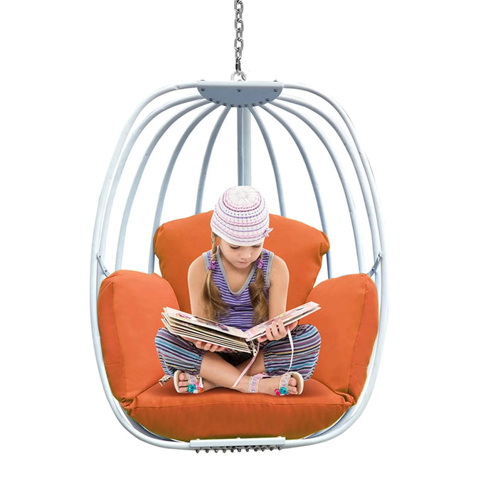 Hanging Egg Chair , Hammock Swing Chair with Hanging Kit,Orange Default -DTYStore
