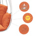 Hanging Egg Chair , Hammock Swing Chair with Hanging Kit,Orange Default -DTYStore