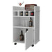 Hannah White 1-Door Bar Cart Default -DTYStore