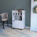 Hannah White 1-Door Bar Cart Default -DTYStore