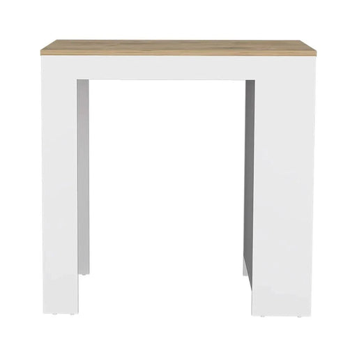 Harlan Kitchen Island, Counter Height Table Top with 3-Side Shelf Default -DTYStore