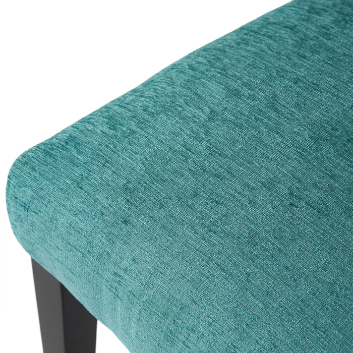 Harriet KD Tufted Dining Chairs Set of 2 in Teal Green with Solid Wood Frame and Soft Fabric Upholstery Default -DTYStore