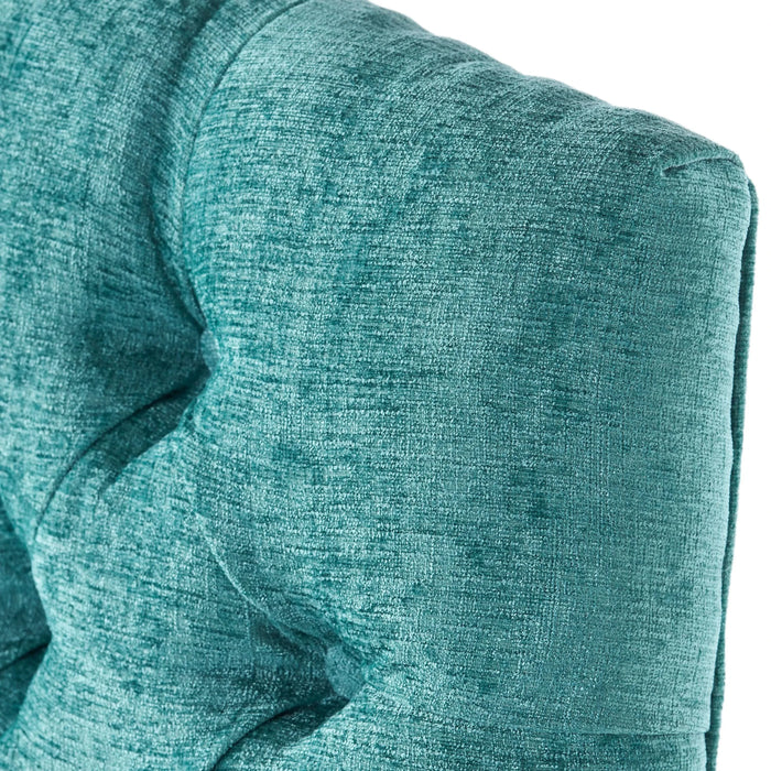 Harriet KD Tufted Dining Chairs Set of 2 in Teal Green with Solid Wood Frame and Soft Fabric Upholstery Default -DTYStore