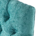 Harriet KD Tufted Dining Chairs Set of 2 in Teal Green with Solid Wood Frame and Soft Fabric Upholstery Default -DTYStore