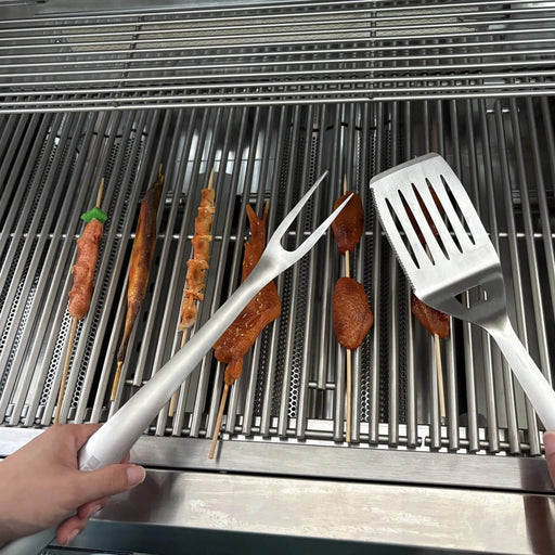 Heavy Duty BBQ Grill Tools Set Stainless Steel BBQ Accessories Grill Barbecue Grilling Tools Utensils Set with Spatula.Fork,Brush,Toogs Kit Default -DTYStore