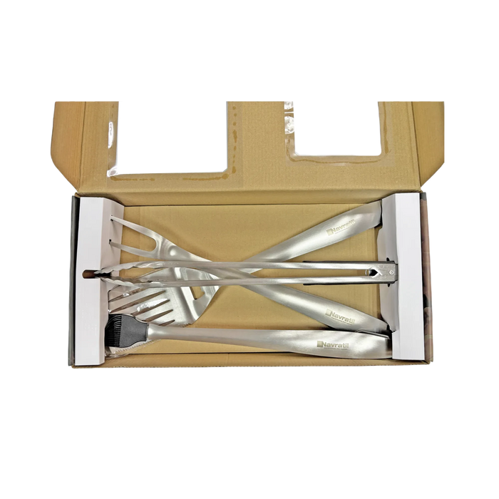 Heavy Duty BBQ Grill Tools Set Stainless Steel BBQ Accessories Grill Barbecue Grilling Tools Utensils Set with Spatula.Fork,Brush,Toogs Kit Default -DTYStore