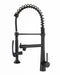 Heavy Duty Commercial Style Kitchen Sink Faucet, Single Handle Pre-Rinse Spring Sprayer Kitchen Faucets, High Arc Pull Down Matte Black Kitchen Faucet Default -DTYStore