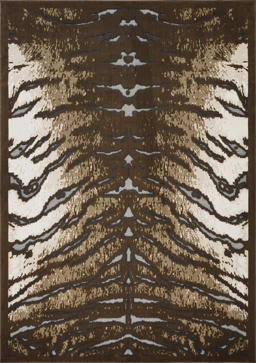 Hide GC_CHD1001 Brown 5 ft. 3 in. x 7 ft. Area Rug Default -DTYStore