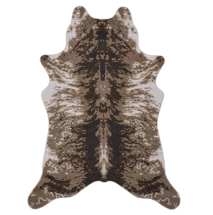 Hide GC_CHD1003 Brown 5 ft. x 7 ft. Area Rug Default -DTYStore