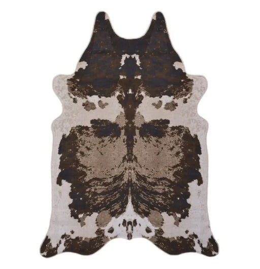 Hide GC_CHD1004 Brown 5 ft. x 7 ft. Area Rug Default -DTYStore