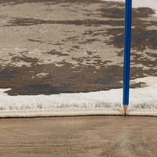 Hide GC_CHD1004 Brown 5 ft. x 7 ft. Area Rug Default -DTYStore