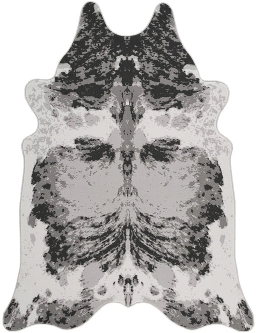 Hide GC_CHD1007 Gray 5 ft. x 7 ft. Area Rug Default -DTYStore