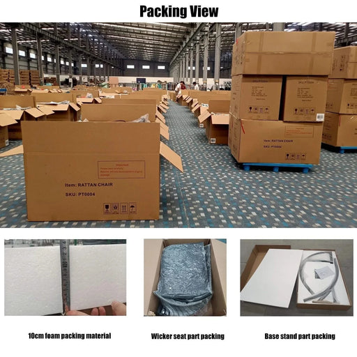 High Quality Outdoor Indoor Black color PE Wicker Swing Egg chair with Antracite Color Cushion And Black Color Base Default -DTYStore