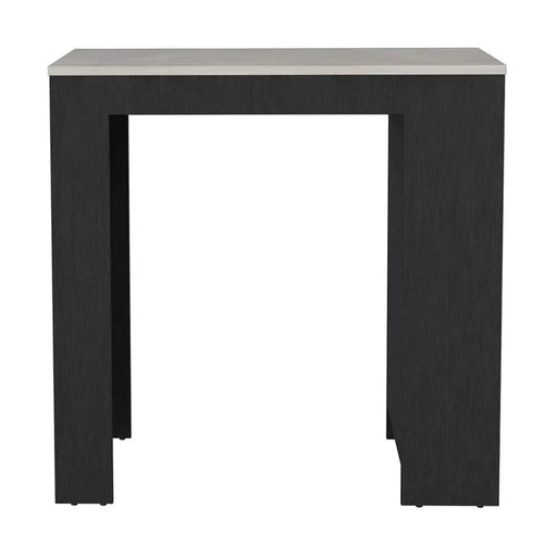 Highlands Kitchen Island with Storage Base in Black and Ibiza Marble Default -DTYStore