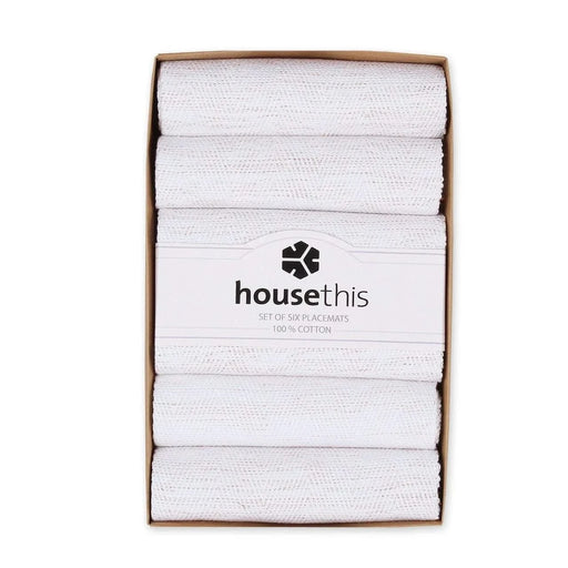 House This ® 100% Cotton Luxe Placemats, Set of 4 -DTYStore