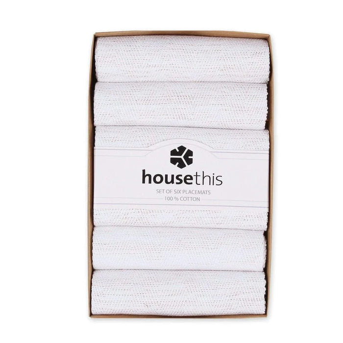 House This ® 100% Cotton Luxe Placemats, Set of 4 -DTYStore