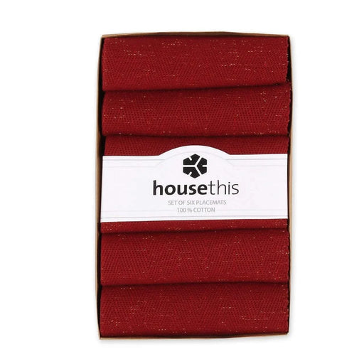 House This ® 100% Cotton Luxe Placemats, Set of 4 -DTYStore
