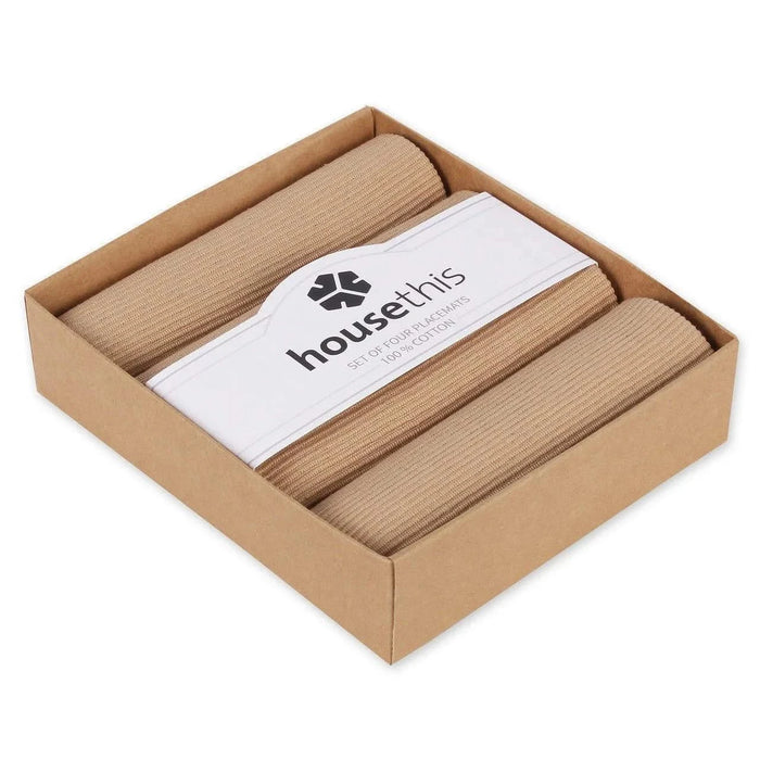 House This ® 100% Cotton Placemats, Set of 4 -DTYStore