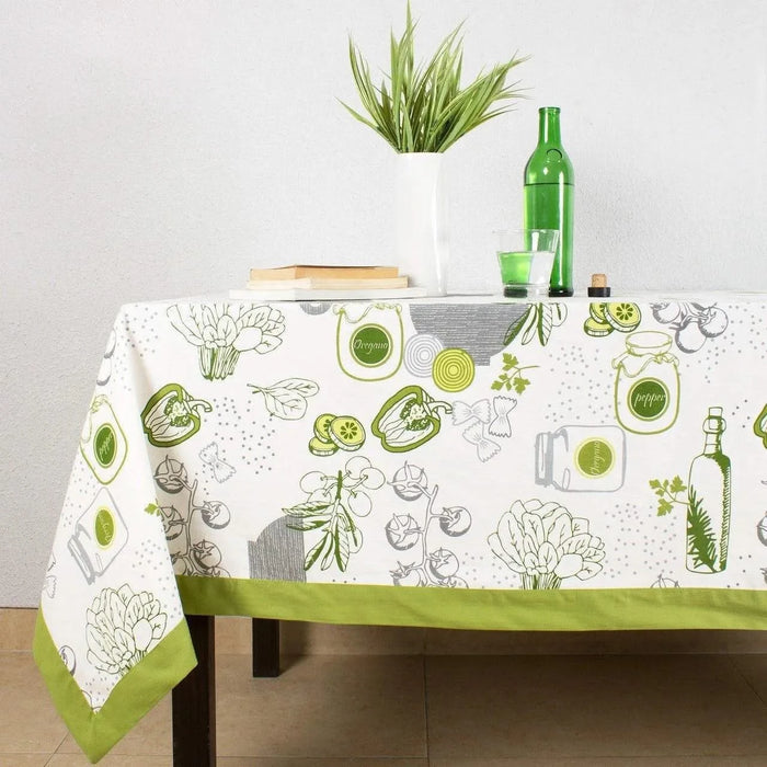 House This ® 100% Cotton Tablecloth, Gourmet Salad Design -DTYStore